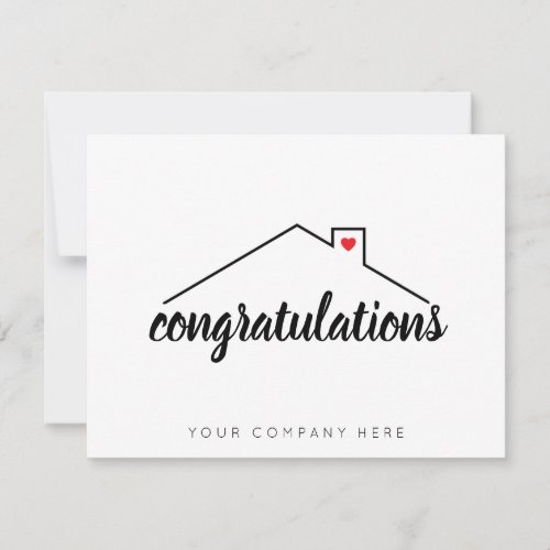 Professional Congratulations New Home Real Estate Card