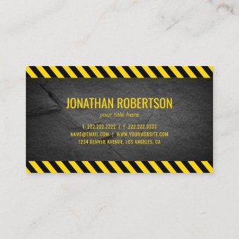 Professional Construction Builder Business Card | Zazzle