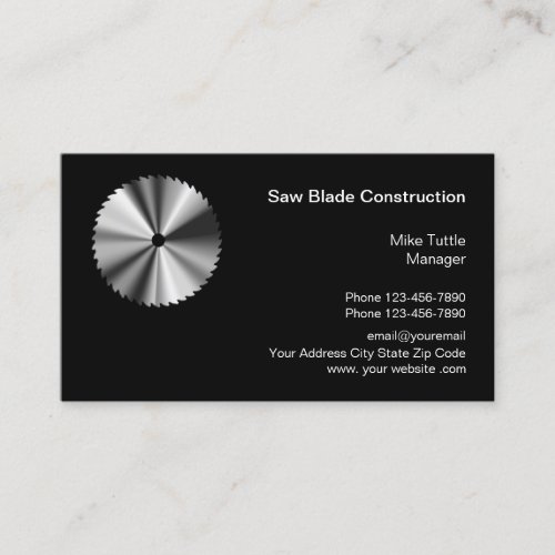 Professional Construction Company Business Card