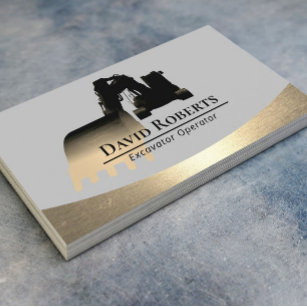 Professional Construction Excavator Plant Operator Business Card