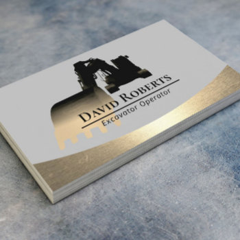 Professional Construction Excavator Plant Operator Business Card by cardfactory at Zazzle