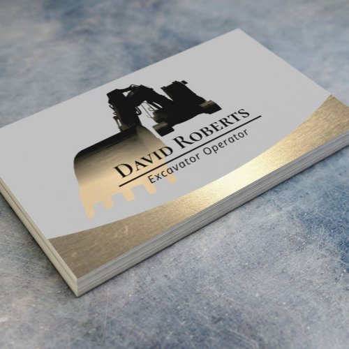 Professional Construction Excavator Plant Operator Business Card