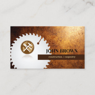 Professional Construction Global Tools Carpentry Business Card