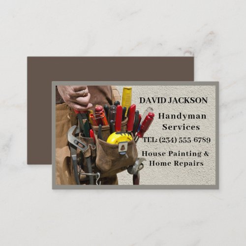 Professional Construction Handyman Carpenter Tools Business Card