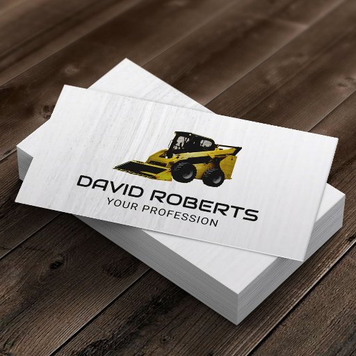 Customizable Professional Construction Heavy Equipment Operator Business Card