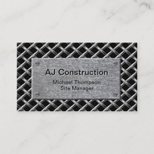 Customizable Fence and Galvanized Plate Business Card