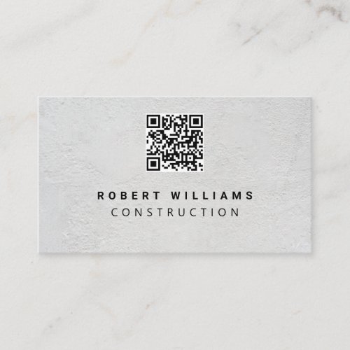 Professional Construction QR Code Business Card