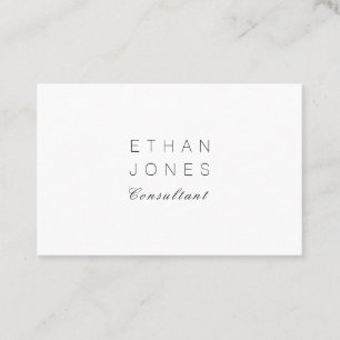 Professional Consultant Minimalist Plain Classy Business Card