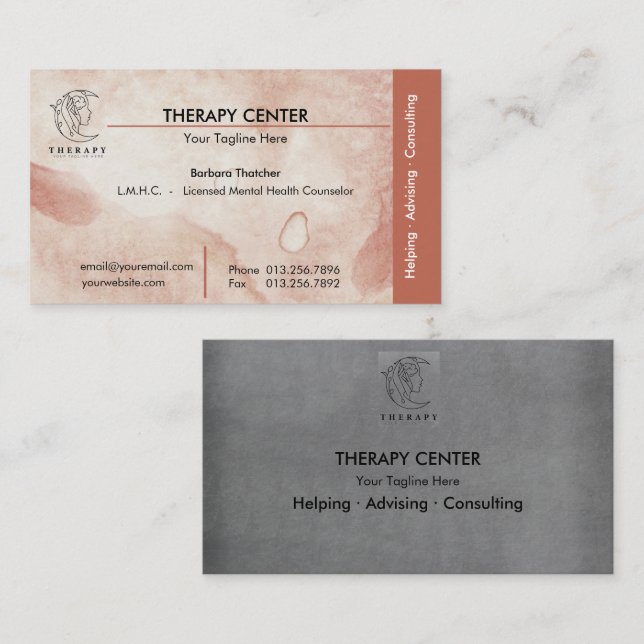 Professional  | Consultant | Therapist  Business Card (Front/Back)