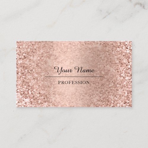 Professional Consulting Modern  Rose Glitter Business Card