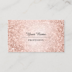 Professional Consulting Modern Rose Glitter White Business Card