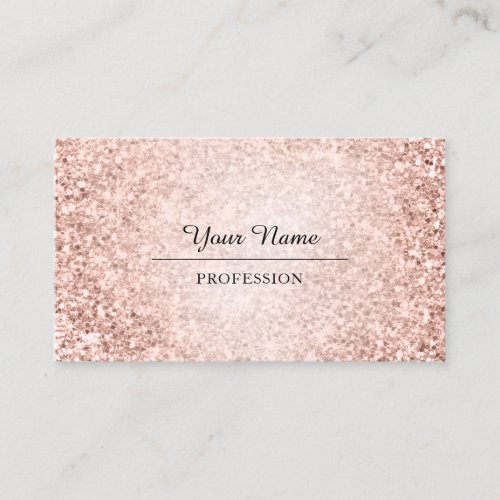 Professional Consulting Modern  Rose Glitter White Business Card