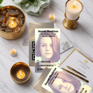 Professional contemporary photo overlay business card
