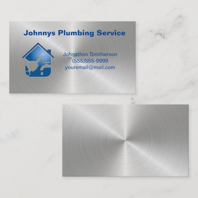 Professional Contractor Plumbing Service  Business Card (Front/Back)