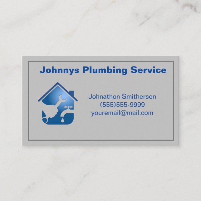 Professional Contractor Plumbing Service  Business Card (Front)