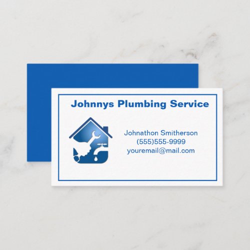Professional Contractor Plumbing Service  Business Card