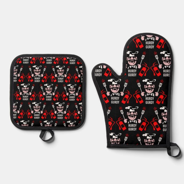 Professional Cook Gift Oven Mitt & Pot Holder Set (Front)