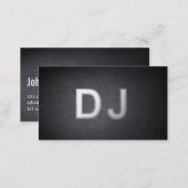 Professional Cool Coal Black DJ Business Card (Front/Back)