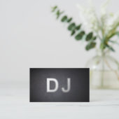 Professional Cool Coal Black DJ Business Card (Standing Front)