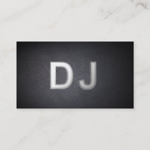 Customizable Professional Cool Coal Black DJ Business Card