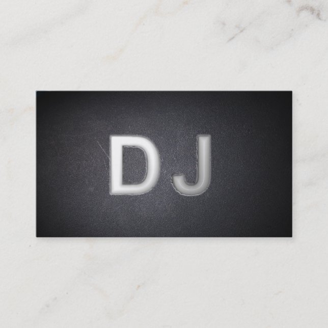 Professional Cool Coal Black DJ Business Card (Front)