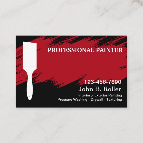 Professional Cool Modern Painter Business Card