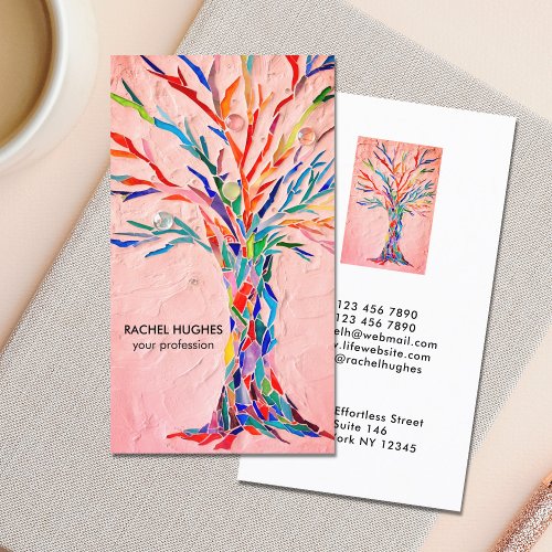 Professional Coral Tree Business Card