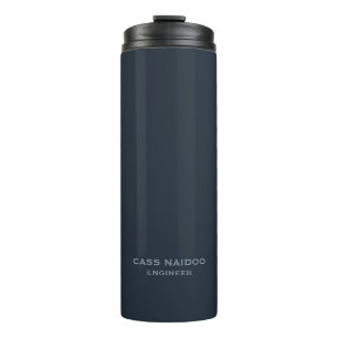 Professional corporate blue minimalist thermal tumbler