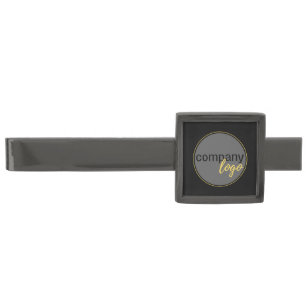 PROFESSIONAL CORPORATE BUSINESS COMPANY LOGO BLACK GUNMETAL FINISH TIE BAR