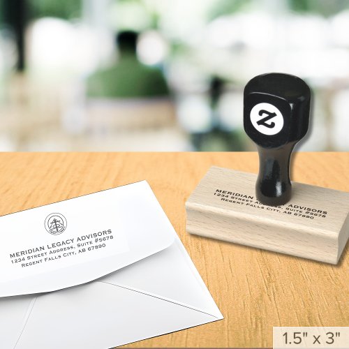 Professional Corporate Business Logo Address Rubber Stamp