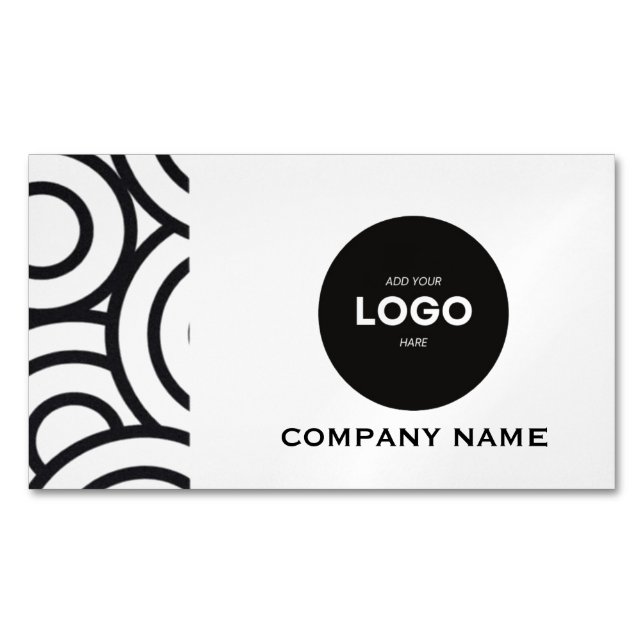 Professional Corporate Logo & QR Code Business Card Magnet (Front)