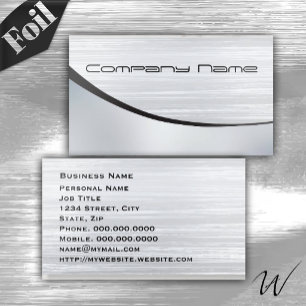Professional Corporate Silver Foil Texture Business Cards