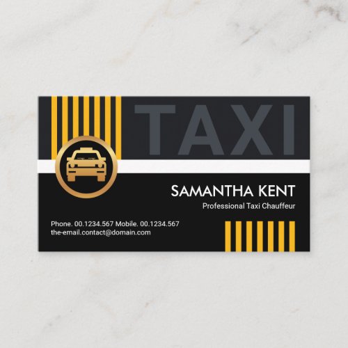 Professional Corporate Style Chauffeur Cab Driver Business Card
