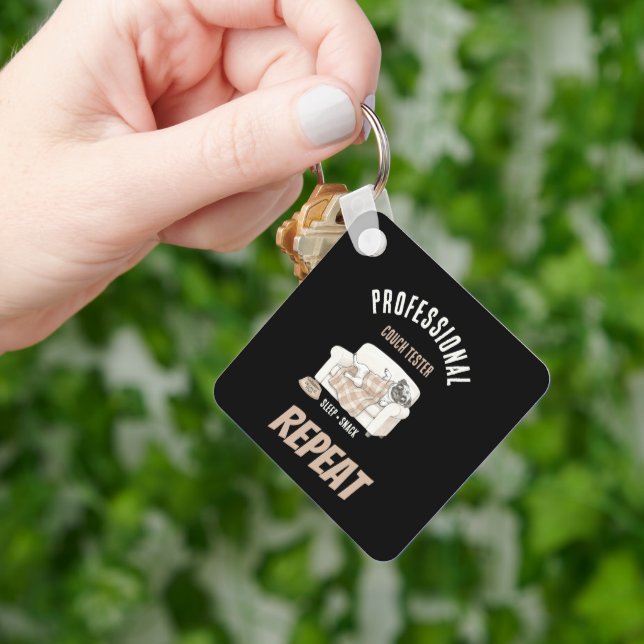 Professional Couch Tester – Cozy Paws Collection Keychain (Hand)