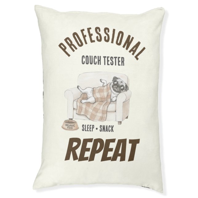 Professional Couch Tester – Cozy Paws Collection Pet Bed (Front Vertical)