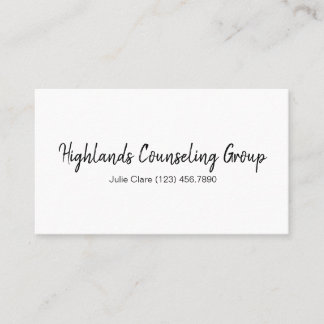 Professional Counseling Group Life Coach, Business Card