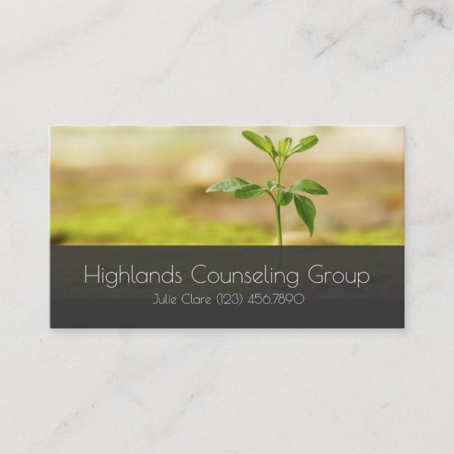 Professional Counseling Group Life Coach, Business Card (Front)