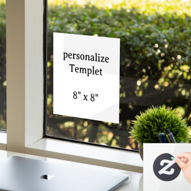 professional Create Your own 8" x 8" Square Window Cling (Office)