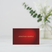 Professional Creative Black Red Damask Luxury Business Card (Standing Front)