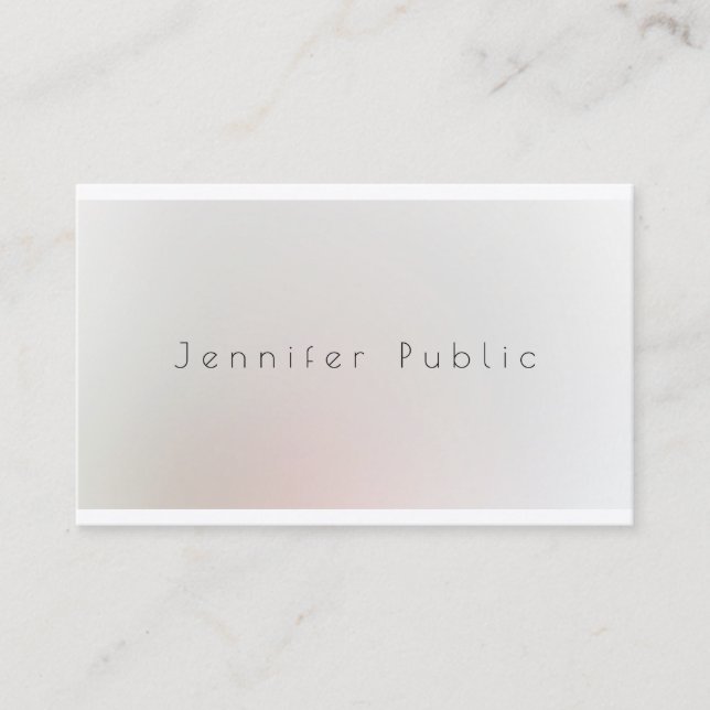 Professional Creative Design Chic Simple Luxury Business Card (Front)