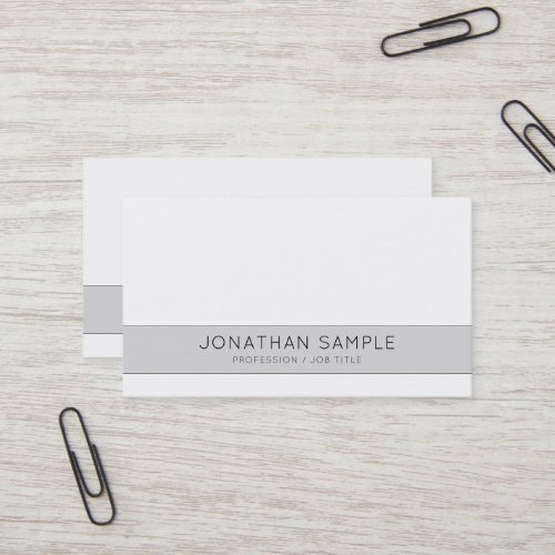 Professional Creative Design Gray Company Plain Business Card