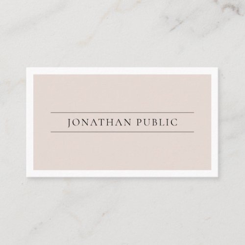 Professional Creative Design Modern Clean Plain Business Card