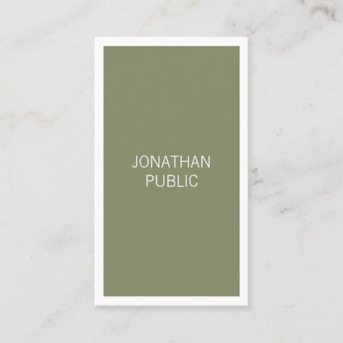 Professional Creative Design Sleek Plain Modern Business Card