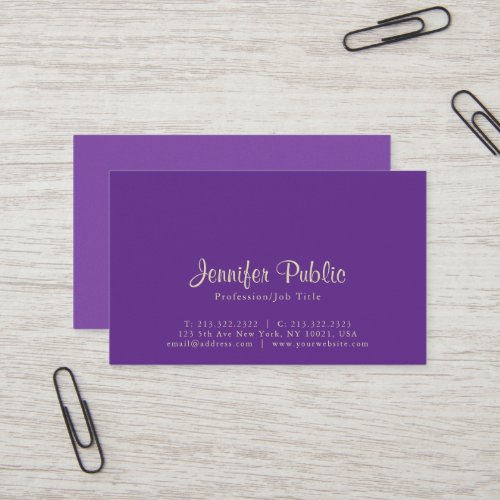 Professional Creative Elegant Pearl Finish Deluxe Business Card