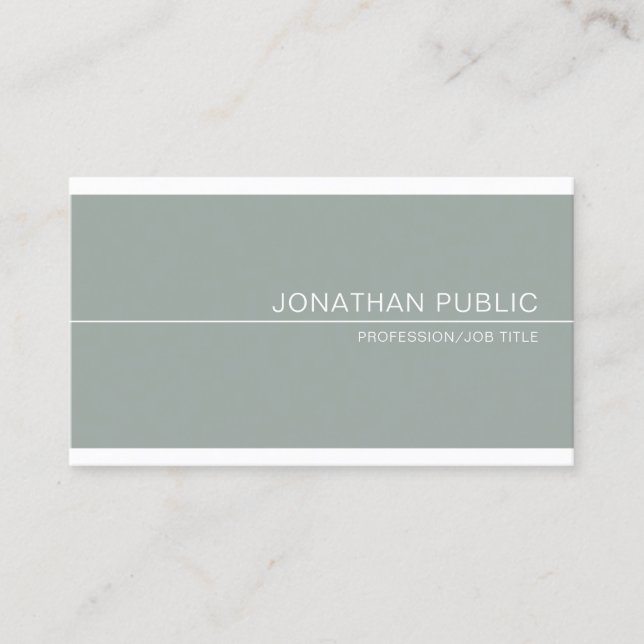 Professional Creative Green Sleek Design Luxury Business Card (Front)