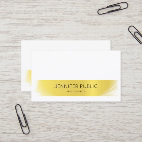 Professional Creative Handwritten Modern Gold Luxe Business Card