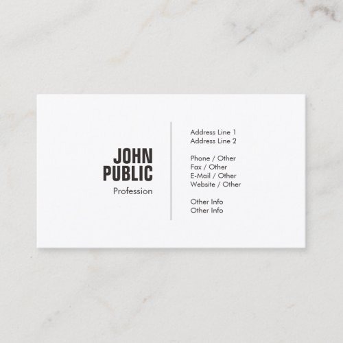 Professional Creative Minimal Trendy Graphic Plain Business Card