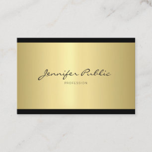 Professional Creative Minimalist Design Gold Business Card