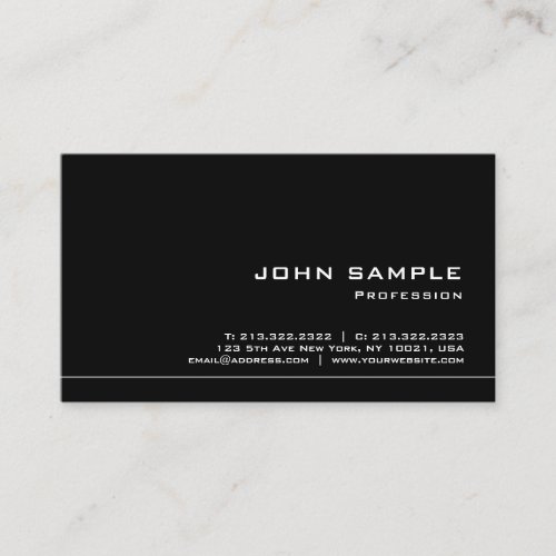 Professional Creative Modern Black White Template Business Card