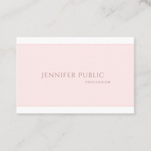 Professional Creative Modern Design Simple Plain Business Card